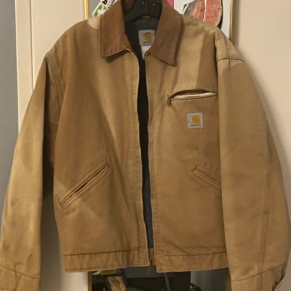 Brown bleached carthart jacket